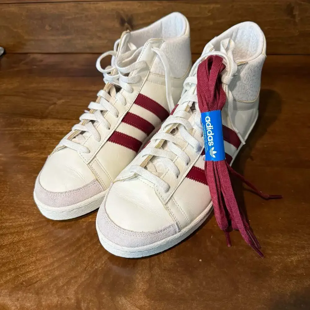 Adidas Jabbar Hi 'España' RFEF Home White Burgundy Sneakers